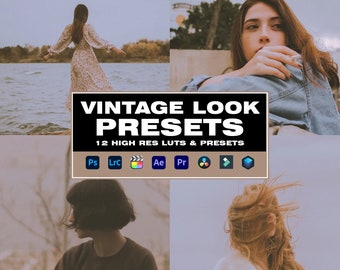 12 Vintage Look Lightroom Presets | Mobile & Desktop | Vintage Preset | Photo Editing Filter for Instagram | Blogger Mobile Lightroom Preset