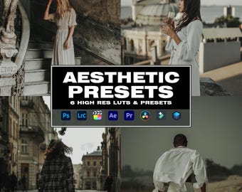 6 Aesthetic Lightroom Presets | Mobile & Desktop | Aesthetic | Photo Editing Filter Instagram | Mobile Lightroom Preset | Photoshop