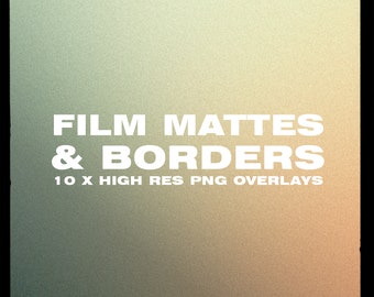 10 FILM MATTES BORDERS | Video & Photo Film Borders | Vintage Film | Film Borders | Analog Film | Film Aesthetic | Video | Png Overlays