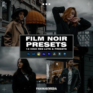 10 Film Noir Lightroom Presets | Mobile & Desktop | Film | Photo Editing Filter for Instagram | Mobile Lightroom Preset | Photoshop | LR