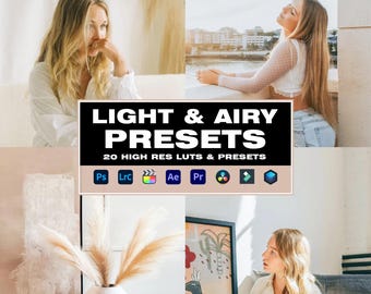 20 Light and Airy Lightroom Presets | Mobile & Desktop | LIGHT | Photo Editing Filter Instagram | Mobile Lightroom Preset | Photoshop