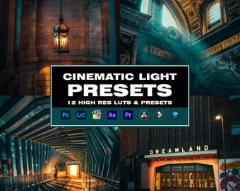 12 Cinematic Light Lightroom Presets | Mobile & Desktop | CINEMATIC | Photo Editing Filter Instagram | Mobile Lightroom Preset | Photoshop