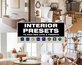 16 Interior Lightroom Presets | Mobile & Desktop | INTERIOR | Photo Editing Filter Instagram | Mobile Lightroom Preset | Photoshop