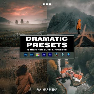 6 Dramatic Lightroom Presets | Mobile & Desktop | DRAMATIC | Photo Editing Filter Instagram | Mobile Lightroom Preset | Photoshop