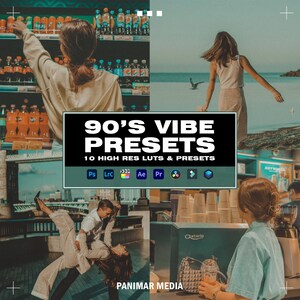 10 &quot;90&#39;s Vibe&quot; Lightroom Presets | Mobile & Desktop | 90&#39;s Presets | Photo Editing Filter for Instagram | Vintage Mobile Lightroom Preset