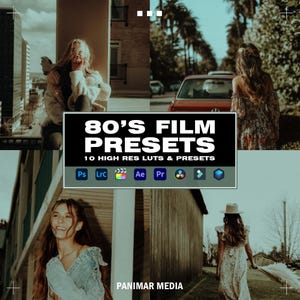 10 80&#39;s Film Lightroom Presets | Mobile & Desktop | VINTAGE | Photo Editing Filter Instagram | Mobile Lightroom Preset | Photoshop