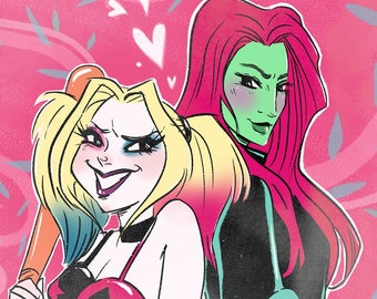 The Harley & the Ivy Print - Harley Quinn and Poison Ivy