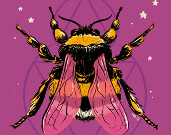 8"x10" Limited Edition Bee Print - Just a nice bee