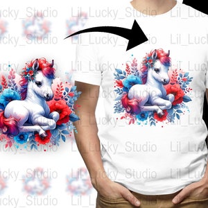 Magical Unicorn Digital Art Print, Cute Unicorn Illustration Download, Vibrant Unicorn Wall Decor, Kids Room Unicorn Artwork