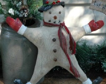 Let It Snow Pattern - Snowman Ornie Christmas Tree Topper E Pattern