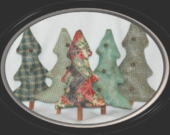 Folk Art Christmas Trees Ornies "E" Pattern