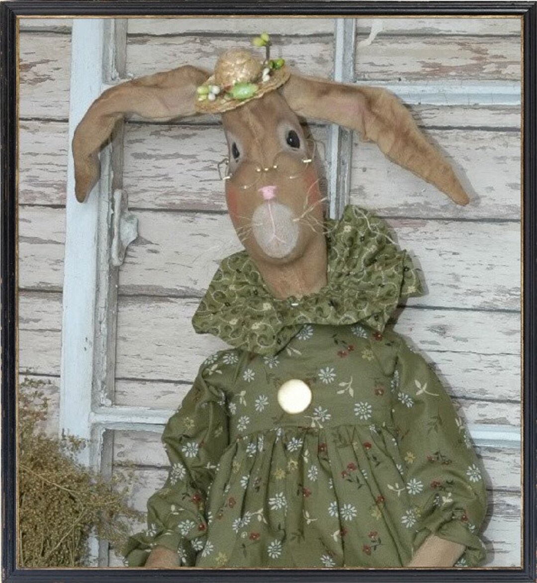 Primitive Rabbit Spring PATTERN - Primitive Spring BUNNY Rabbit Doll - Instant Download Digital ...