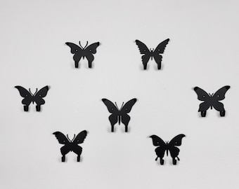 Single butterfly wall hook, decorative hooks, girls room decor, metal clothes rack