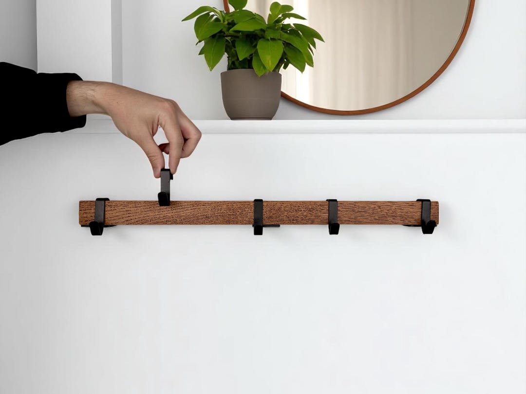 Sliding Hooks, Coat Rack Wall Mount, Clothes Rack, Modern Coat Rack ...