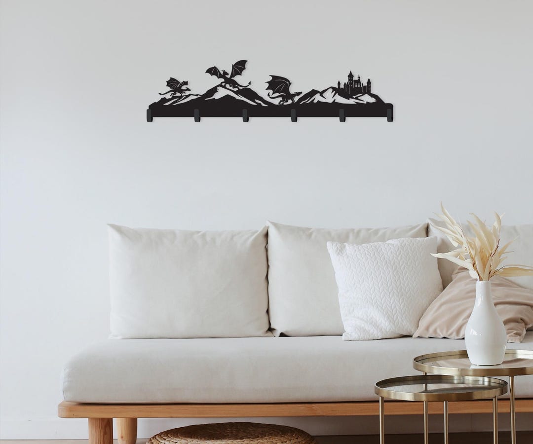Dragon Rack Dragon Rack With Hooks, Wall Key Rack, Animal Hook, Fantasy Entryway ...