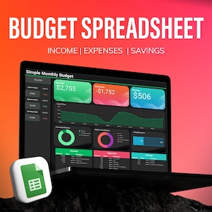 Foglio di calcolo del budget di Google Sheets – Monitoraggio finanziario e pianificazione delle spese / Budget personale, download immediato