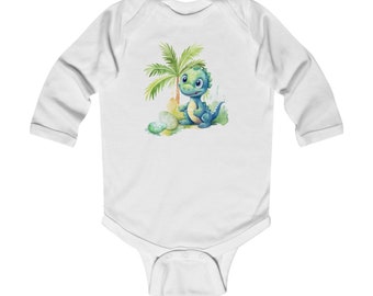 Dinosaur Baby Infant Long Sleeve Bodysuit | Dino Theme | Dinosaur | Gender-neutral baby Onesie