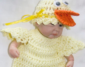 Cheryls Crochet CB4 Doll 6 to 7 inches Little Duckling Baby Layette Set PDF Download Crochet Pattern