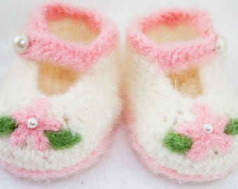 Cheryls Crochet CCF15 Baby Felted Crochet Mary Jane Booties  PDF Download Crochet Pattern