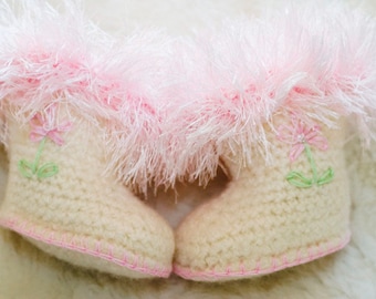 Cheryls Crochet CCF1 Baby Felted Fancy Feet Booties PDF Download Crochet Pattern