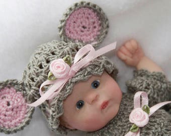 Cheryls Crochet CB13 Doll 6 to 7 inches Adorable Mouse Dress Set PDF Download Crochet Pattern