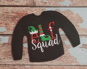 BESTSELLER! Elf Clothes - "Elf Squad" Sweater, Elf Sweater, Elf clothes, Christmas Elf, Original Elf or Plush Elf
