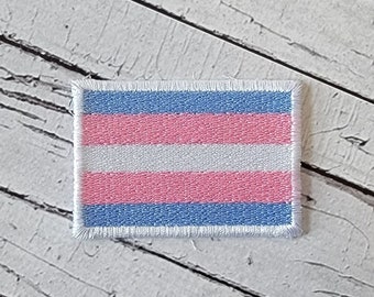 LGBTQ Transgender Pride Flag Patch - LGBT Pride Patch. Trans Pride Great for Christmas Stocking Stuffers!