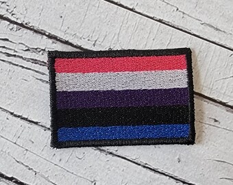 LGBTQ Gender Fluid Pride Flag Patch - LGBT Pride Patch. Great for Christmas Stocking Stuffers!