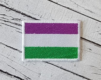LGBTQ Genderqueer Pride Flag Patch - LGBT Genderqueer Pride Patch. Great for Christmas Stocking Stuffers!