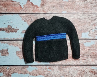 Elf Clothes - Thin Blue Line Elf Sweater, Original Elf or Plush Elf, Christmas Elf, Plush Elf