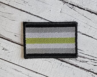 LGBTQ Agender Pride Flag Patch - LGBT Agender Pride Patch. Great for Christmas Stocking Stuffers!