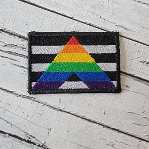 BESTSELLER LGBTQ Straight Ally Flag Patch LGBT Patch. Great for Christmas Stocking Stuffers image 1