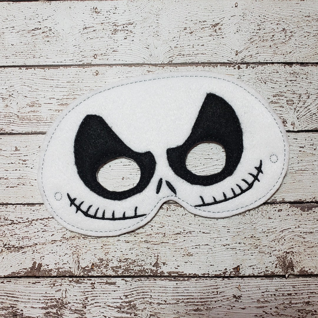 Skeleton Mask Felt Skelly Mask for Parties, Halloween, Dress-up Play ...