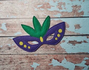 Mardi Gras Mask - felt mask for Mardigras, Carnival Parties, Halloween, or Dress-up Play, Halloween Mask, Halloween Costume