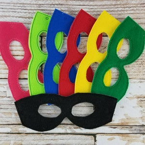 Super Hero Mask SET of 4, 8, or 12 felt masks for Birthday Parties, Halloween, Dress-up, Super Hero Halloween Mask, Super Hero Halloween image 2