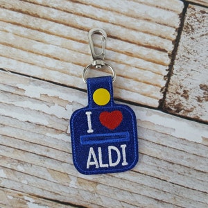 Aldi Quarter Keychain Quarter Keeper Carrito Llavero Quarter para Aldi y tiendas similares. Ideal para los rellenos de medias navideñas imagen 4