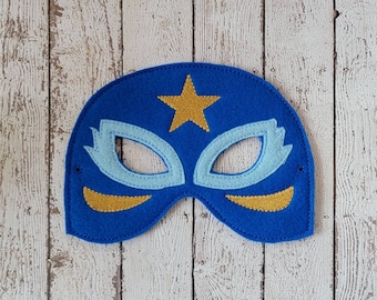 Luchador Mask - felt Luchador mask for Birthday Parties, Halloween, or Dress-up Play, Wrestler Halloween Mask, Luchador Halloween Costume