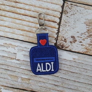 Aldi Quarter Keychain Quarter Keeper Cart Quarter Keychain for Aldi and similar stores. Great for Christmas Stocking Stuffers image 3