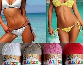 Alize Diva Stretch Microfiber Yarn - Bikini/Lingerie Yarn. Stretching yarn/ Swimsuit Yarn
