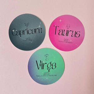 Tarot Aufkleber Geschenke für Sie Vinyl Aufkleber Sternzeichen Aufkleber Jungfrau Stier Steinbock Laptop Ästhetik Astrologie Aufkleber Sonnenzeichen Mondzeichen