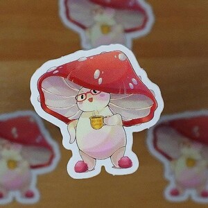 Pflanze Aufkleber Geschenk für Pflanze Mutter Kindle Aufkleber Pilz Laptop Aufkleber Kawaii Pilz Vinyl Aufkleber Kaffee Liebhaber für Sie Geburtstag