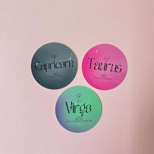 Tarot Aufkleber Geschenke für Sie Vinyl Aufkleber Sternzeichen Aufkleber Jungfrau Stier Steinbock Laptop Ästhetik Astrologie Aufkleber Sonnenzeichen Mondzeichen