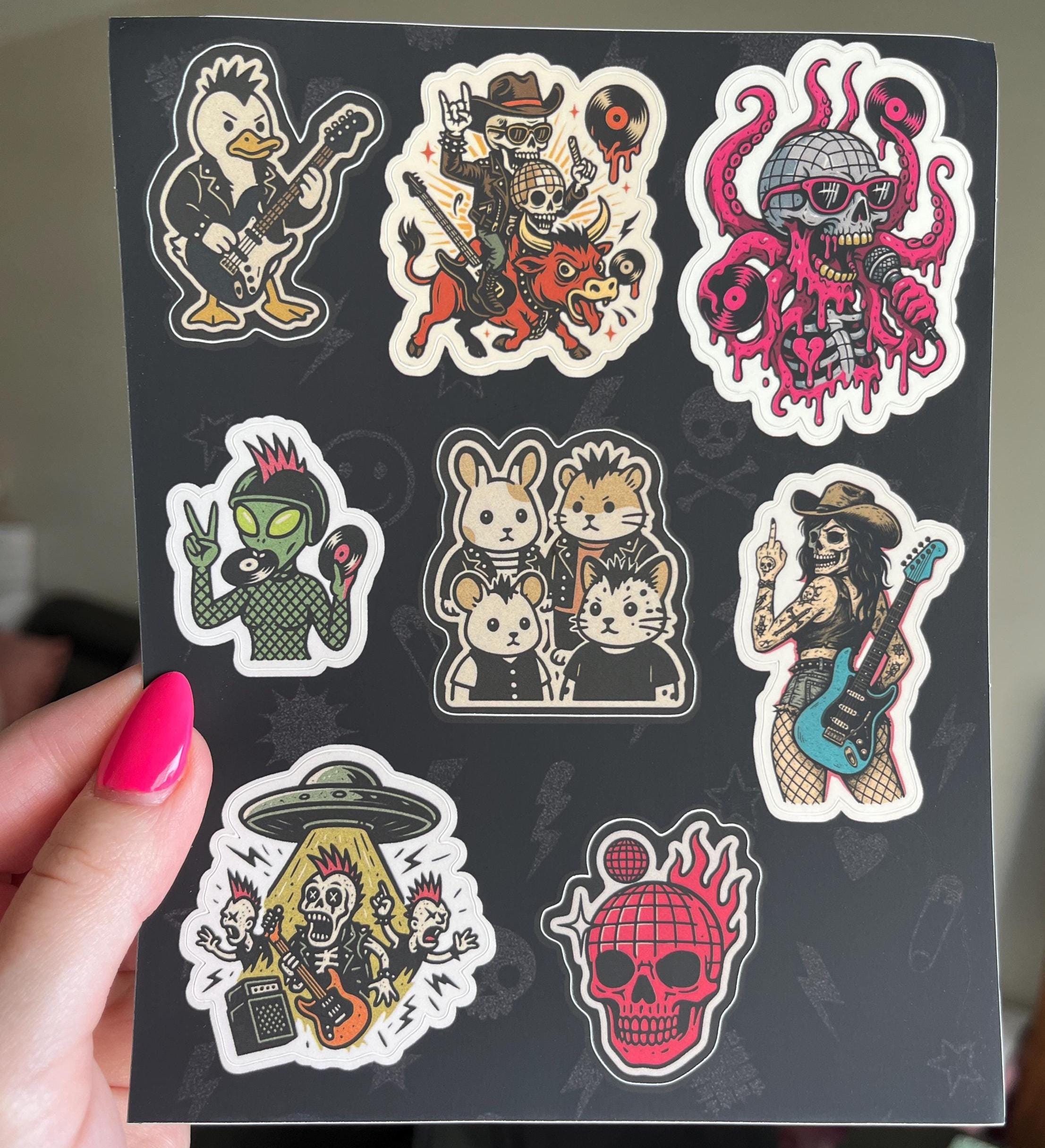 Punk Rock Rodeo Sticker Sheet: 8 Vinyl Die-cut Stickers - Etsy