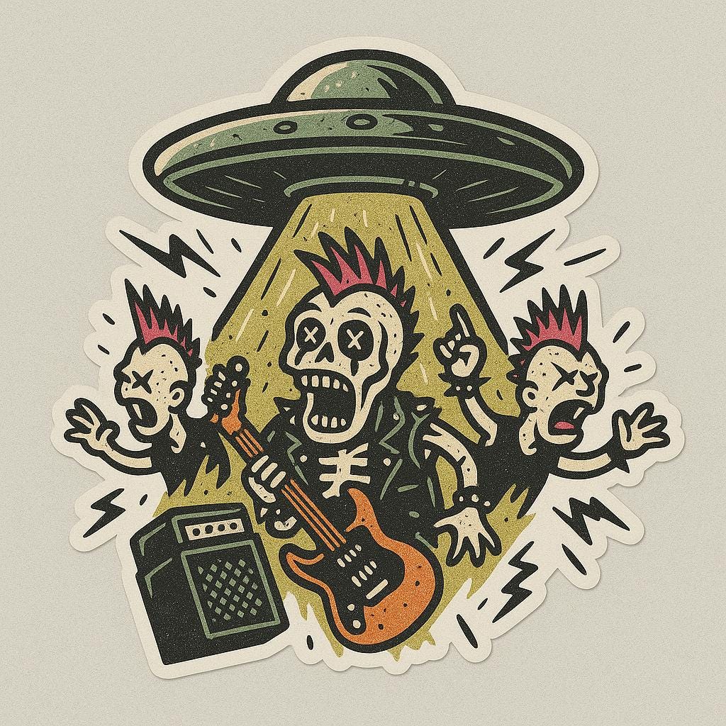 Punk Rock Rodeo Sticker Sheet: 8 Vinyl Die-cut Stickers - Etsy