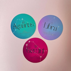 Tarot Aufkleber Vinyl Aufkleber Geschenke für Sie Sternzeichen Aufkleber Waage Gemini Wassermann Laptop Ästhetischer Astrologie Aufkleber Sonnenzeichen Mondzeichen
