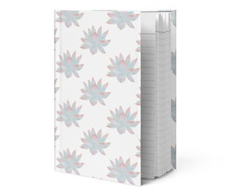 Cuaderno/Diario de tapa dura con temática de loto / Cuaderno de escritura rayado / Diario personal / Cuaderno universitario / Regalo para escritores / Agenda de tapa dura