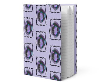 Cuaderno/Diario de tapa dura con diseño paranormal y estética púrpura / Cuaderno rayado / Regalo para escritores