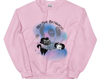 Sudadera unisex Hex The Patriarchy Pro Feminist Movement / Corte clásico de poliéster y algodón preencogido