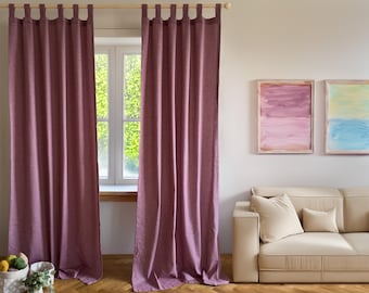 Burgundy Cotton Curtain: Custom Drapes, Organic Fabric