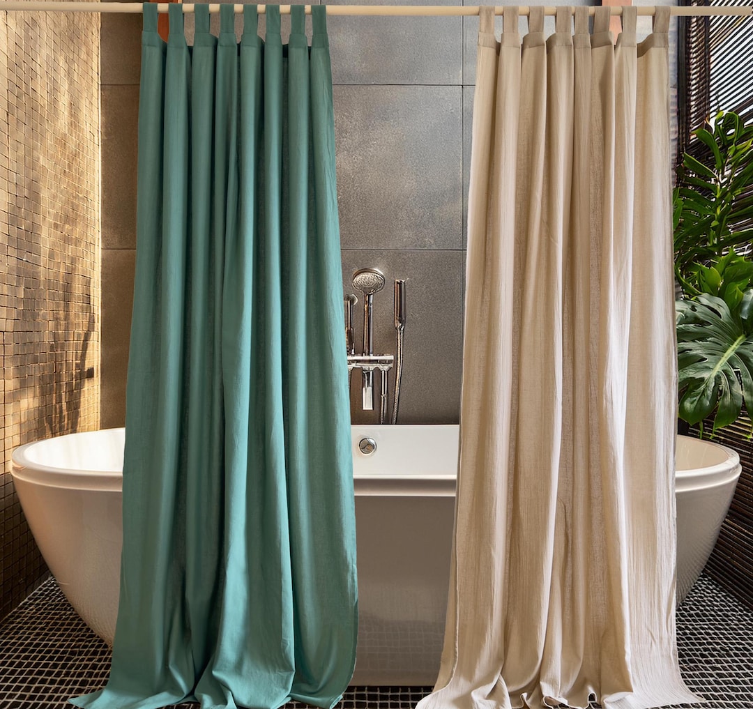 Natural Shower Curtain 100 Cotton, Made of Sile Fabric, 43"54" Width